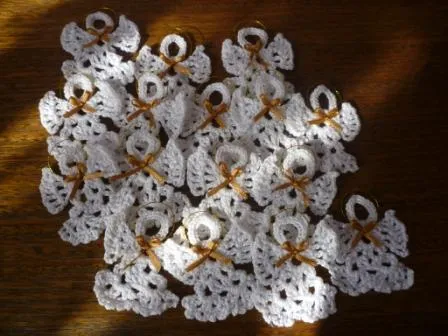 Angelitos tejidos a crochet para recuerdo de bautizo - Imagui Angelitos tejidos a crochet para recuerdo de bautizo - Imagui