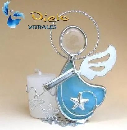 Ángeles Cruces Angelitos De Vitral Recuerdos Bautizo Boda ...