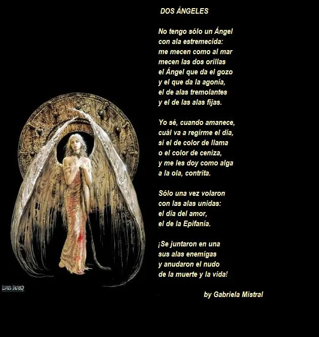 Dos angeles – Gabriela Mistral | El Arcón de Morgana LeFey