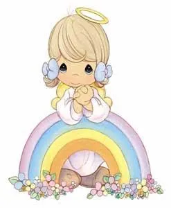 Angelito con arcoiris de precious moments