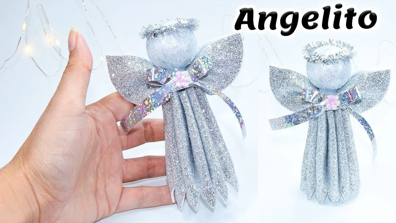 Como hacer un angelito en foamy o goma eva / Especial Navidad - YouTube Como hacer un angelito en foamy o goma eva / Especial Navidad - YouTube