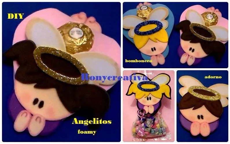 Cómo hacer angelitos para bautizo o Primera Comunión / Manualidades fáciles con foamy o goma eva | Manualidades Cómo hacer angelitos para bautizo o Primera Comunión / Manualidades fáciles con foamy o goma eva | Manualidades