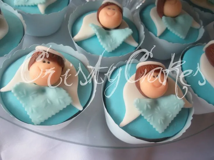 Angelitos | cupcakes bautizo | Pinterest