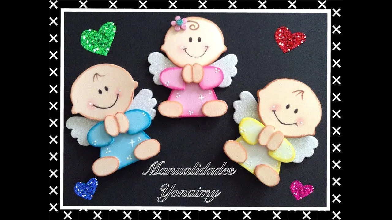 ANGELITOS HECHOS CON FOAMY O GOMA EVA - YouTube ANGELITOS HECHOS CON FOAMY O GOMA EVA - YouTube
