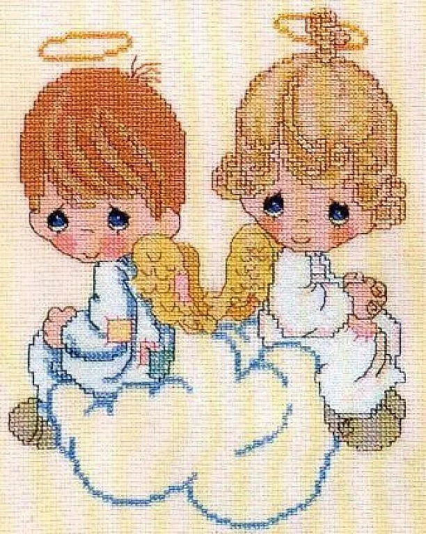 angelitos punto de cruz | Aprender manualidades es facilisimo.com angelitos punto de cruz | Aprender manualidades es facilisimo.com