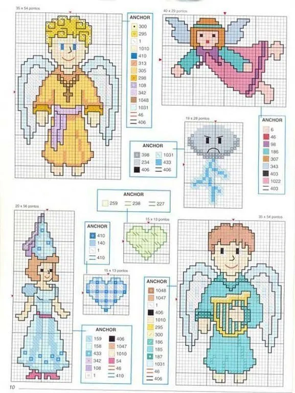 angelitos punto cruz (4) | Aprender manualidades es facilisimo.com angelitos punto cruz (4) | Aprender manualidades es facilisimo.com