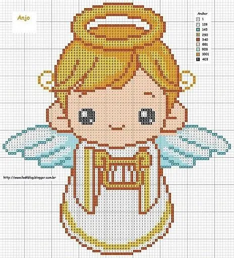 Angelitos en punto de cruz para bebé - Imagui Angelitos en punto de cruz para bebé - Imagui