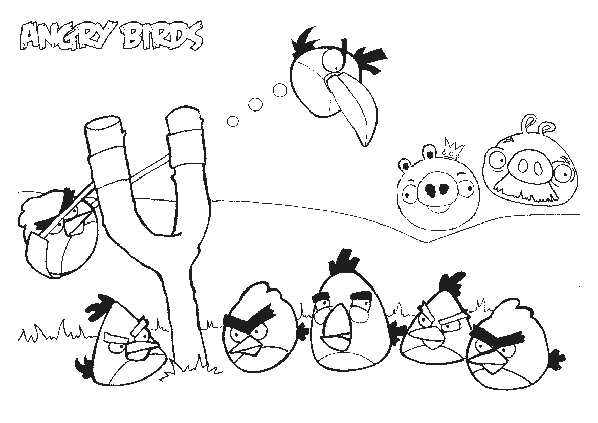 Angry Birds para colorear