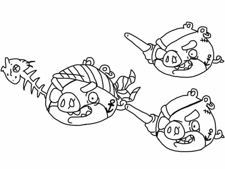 Angry birds epic coloring page - pirate pigs | Crafts | Pinterest ... Angry birds epic coloring page - pirate pigs | Crafts | Pinterest ...