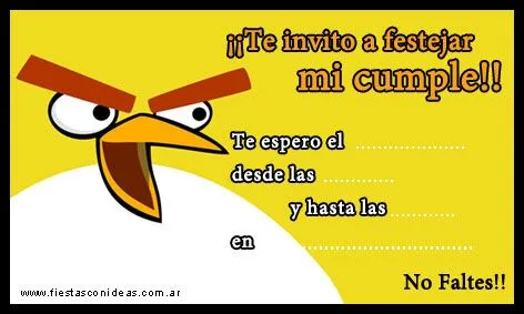 Angry Birds Amarillo - Tarjetas de cumpleaños para imprimir ... Angry Birds Amarillo - Tarjetas de cumpleaños para imprimir ...