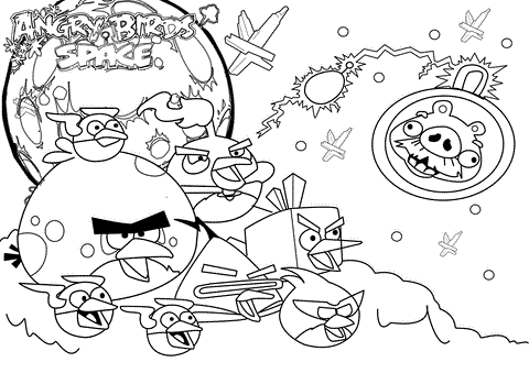 Angry Birds Space para colorear ~ Dibujos para Colorear Infantil Angry Birds Space para colorear ~ Dibujos para Colorear Infantil