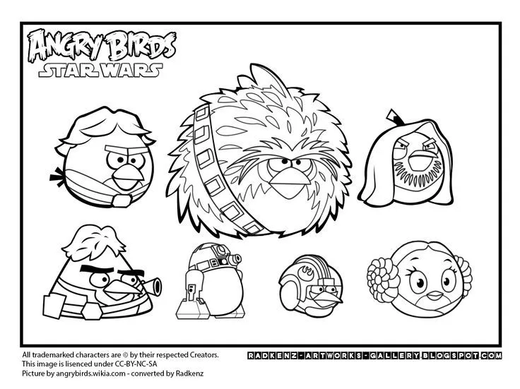 Angry Birds Star Wars Coloring Page | Para pintar | Pinterest