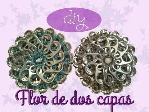 Tutorial Flor con anillas de lata - YouTube Tutorial Flor con anillas de lata - YouTube