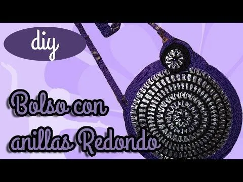 Como hacer una bolsa con anillas de lata: Bolsa Redonda Parte 1 ...