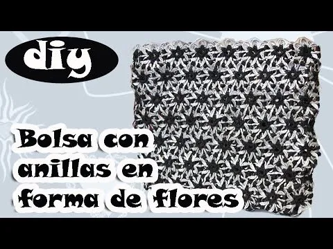 Como hacer una bolsa con anillas de lata: Bolsa de Flores Parte 1 ...