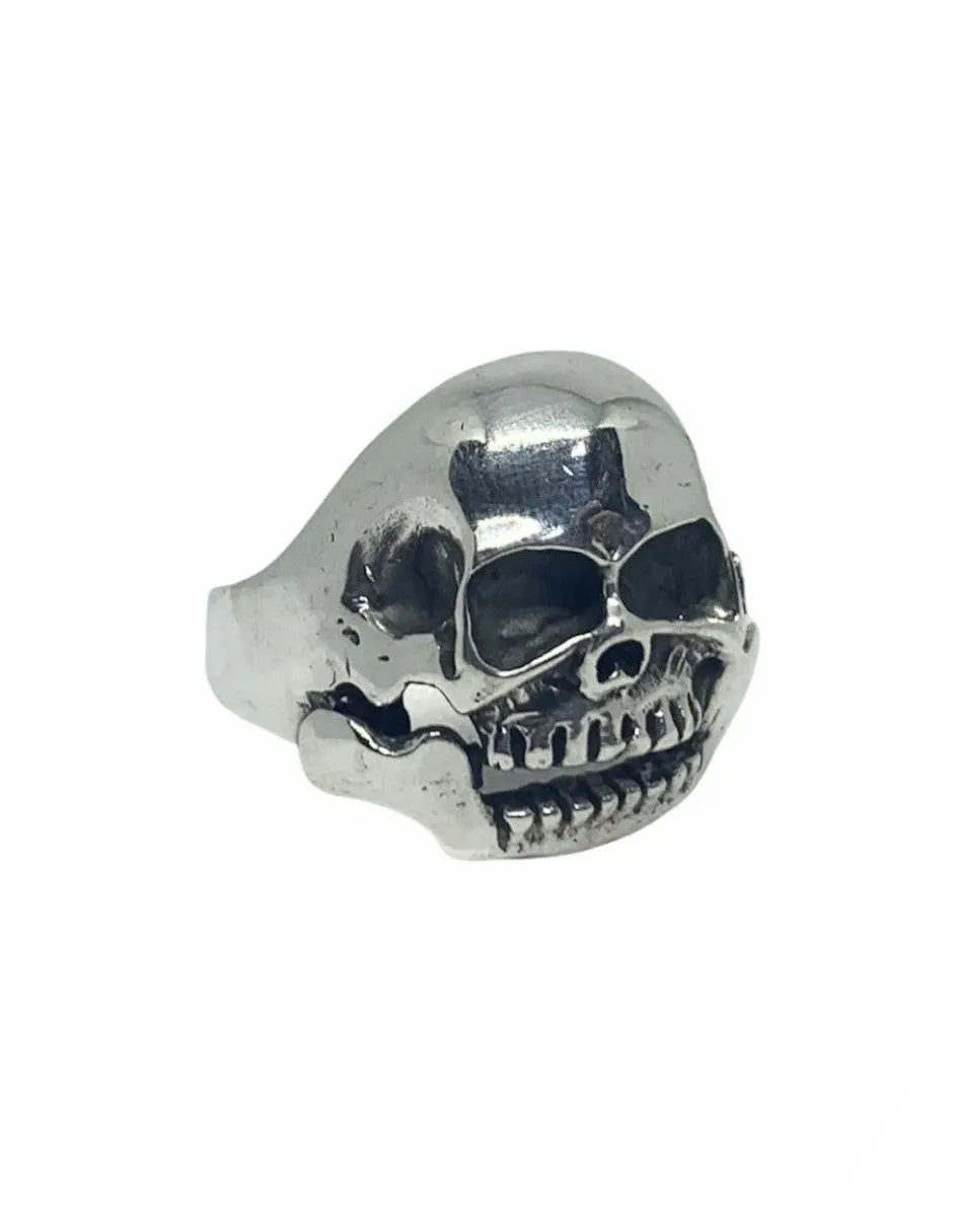 ANILLO CALAVERA MANDIBULA MOVIBLE – Plata Clara´f