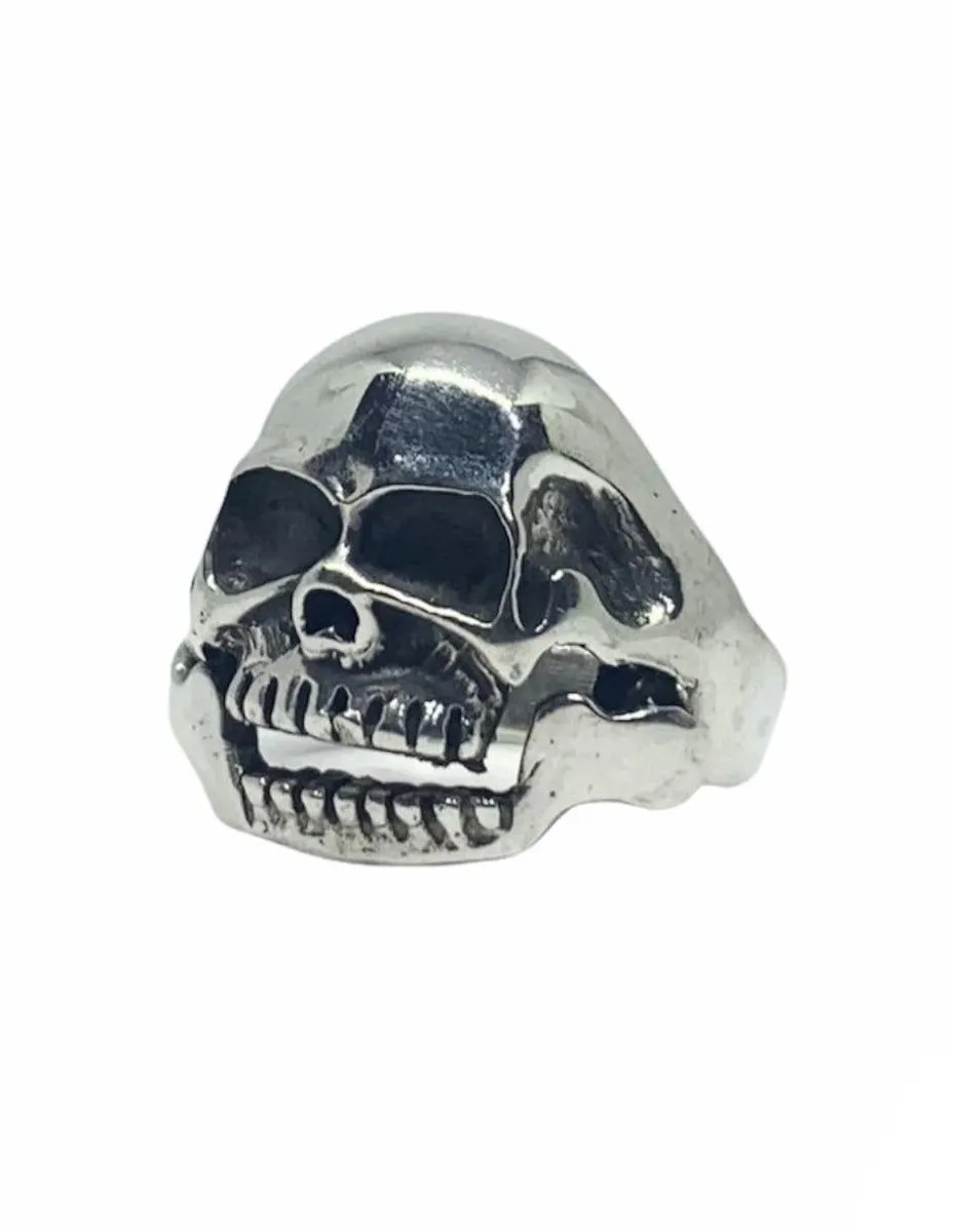 ANILLO CALAVERA MANDIBULA MOVIBLE – Plata Clara´f