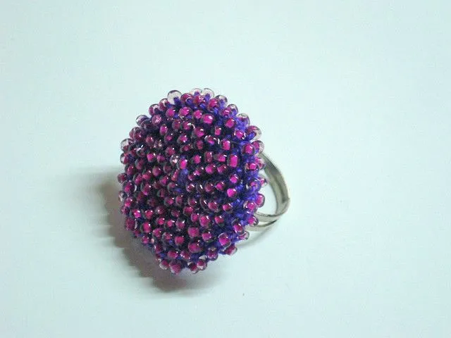 Anillo mostacillas tejido morado | Flickr - Photo Sharing!