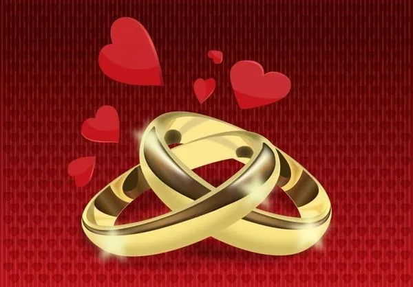 Anillos de boda de vectores Vector misceláneos - vectores gratis ...