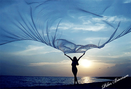 ... animación con efecto de tela movida por el viento ... animación con efecto de tela movida por el viento