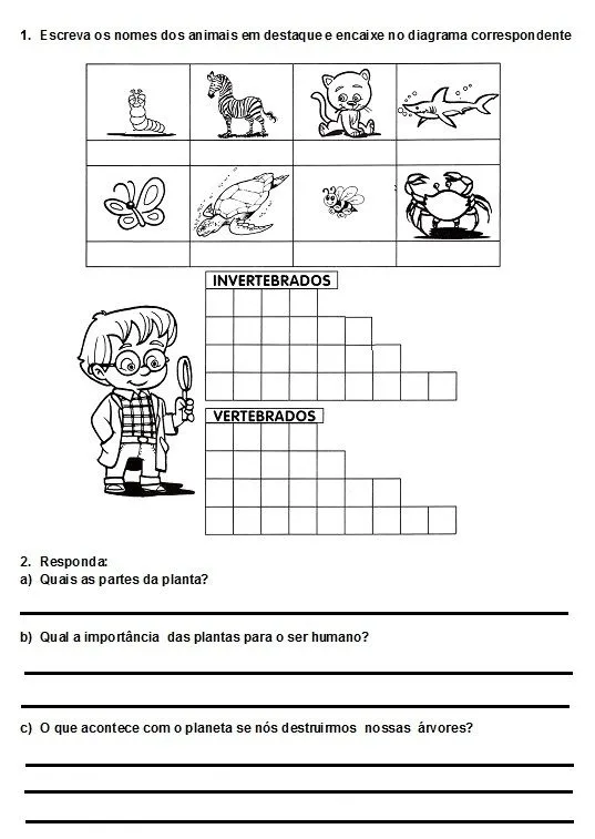 ANIMAIS VERTEBRADOS E INVERTEBRADOS - 35 ATIVIDADES E DESENHOS ... ANIMAIS VERTEBRADOS E INVERTEBRADOS - 35 ATIVIDADES E DESENHOS ...