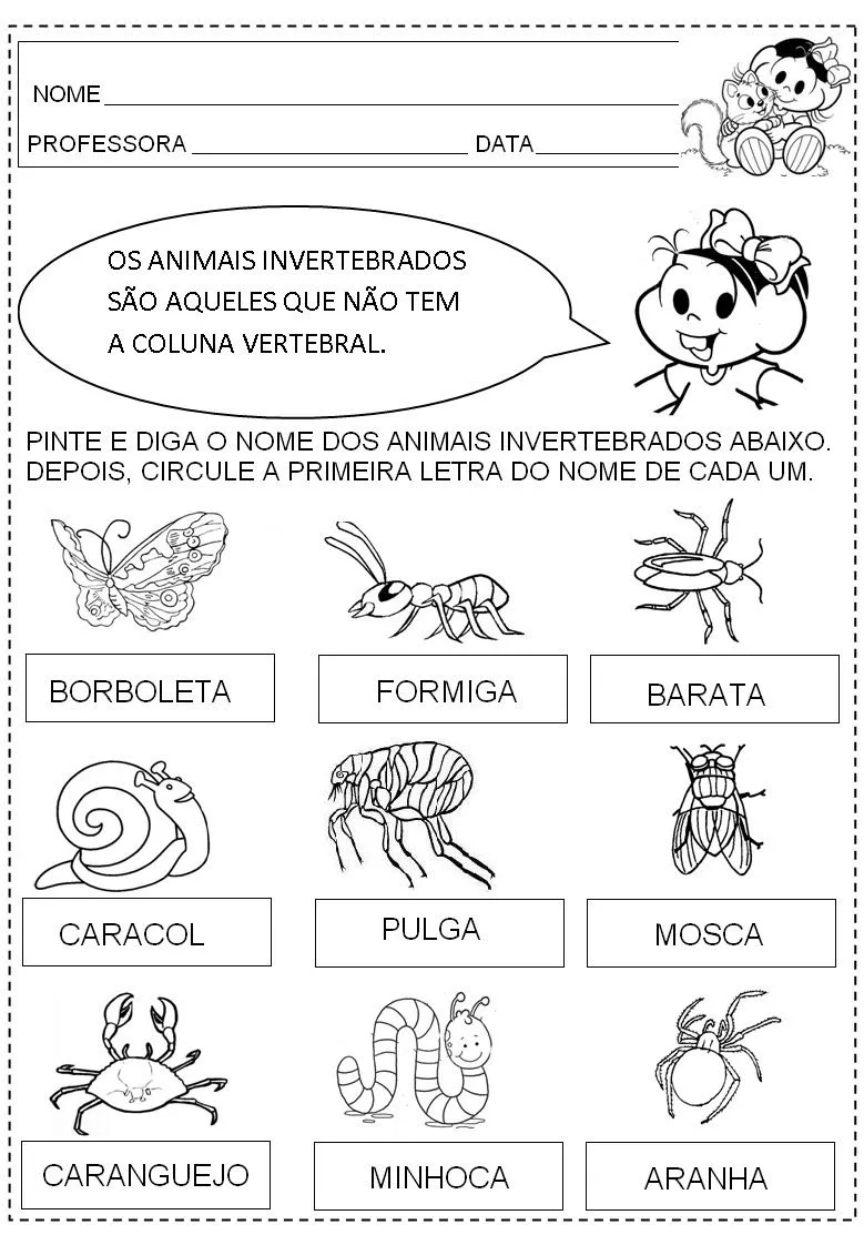 ANIMAIS VERTEBRADOS E INVERTEBRADOS - ATIVIDADES E DESENHOS ... ANIMAIS VERTEBRADOS E INVERTEBRADOS - ATIVIDADES E DESENHOS ...