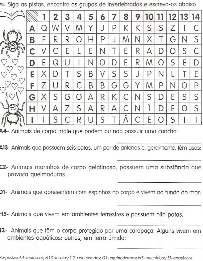 ANIMAIS VERTEBRADOS E INVERTEBRADOS EXERCÍCIOS ATIVIDADES PARA ... ANIMAIS VERTEBRADOS E INVERTEBRADOS EXERCÍCIOS ATIVIDADES PARA ...