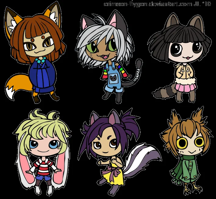 Chibis de animales - Imagui