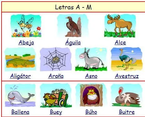 Animales con la letra b - Imagui