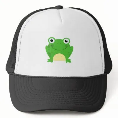 Animal lindo verde anfibio del dibujo animado de l gorros de Zazzle.
