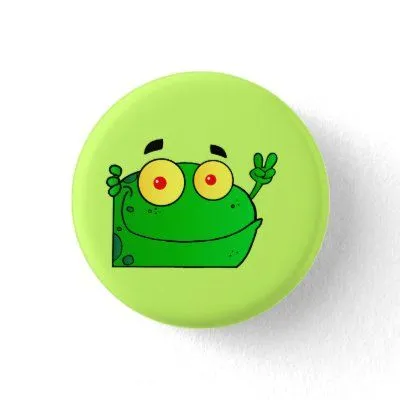 Animal lindo verde anfibio del dibujo animado de l boton de Zazzle. Animal lindo verde anfibio del dibujo animado de l boton de Zazzle.