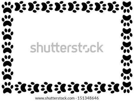 Animal Paw Print Border. Vector - 151348646 : Shutterstock Animal Paw Print Border. Vector - 151348646 : Shutterstock