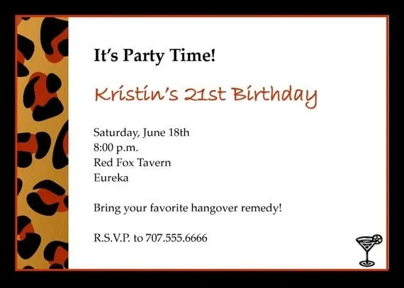 Animal Print invitación 5 x 7 personalizado por ScrappersEdge Animal Print invitación 5 x 7 personalizado por ScrappersEdge