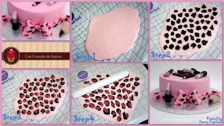 Decoração de Leopard em pasta de açucar | Fondant & Cake Howto's ...