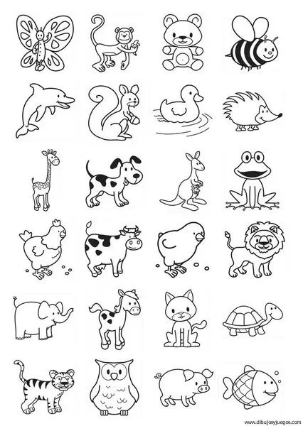 animales-01 | Dibujos y juegos, para pintar y colorear