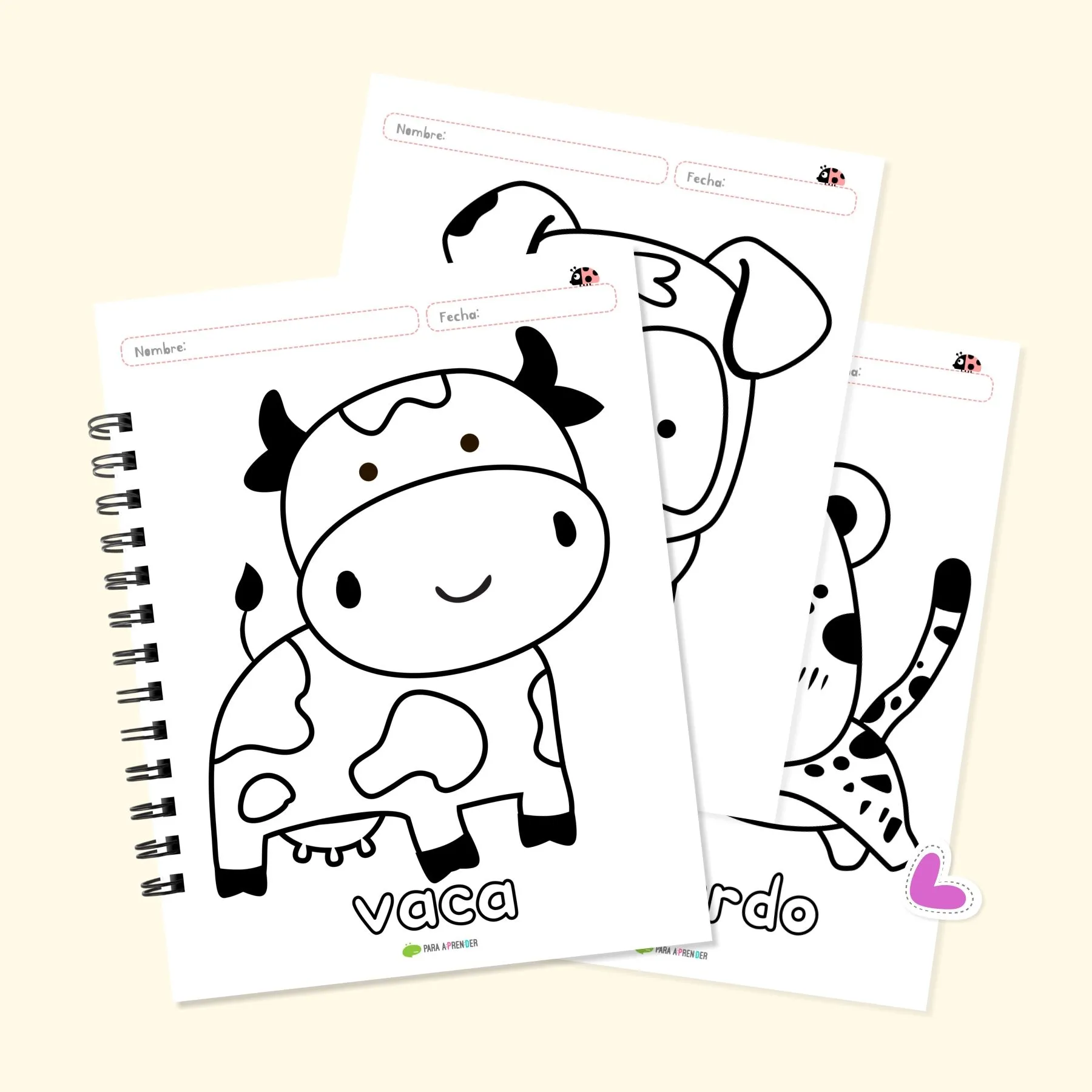 Animales Para Colorear-34 Páginas En PDF Para Preescolar. Animales Para Colorear-34 Páginas En PDF Para Preescolar.