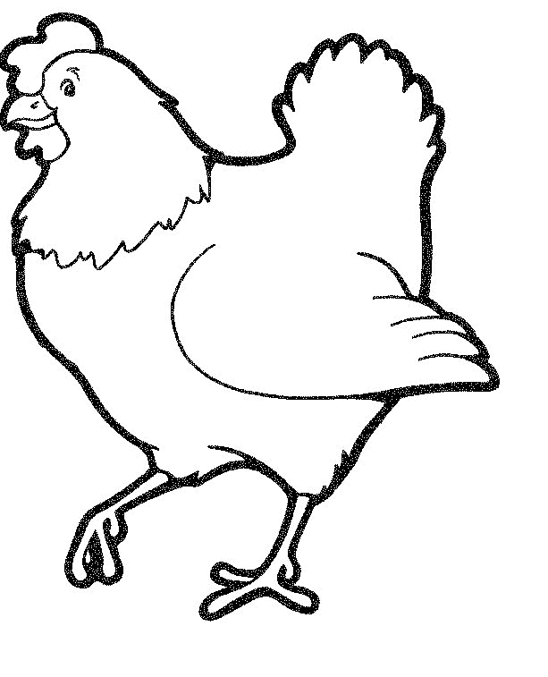 Animales para colorear: Gallinas