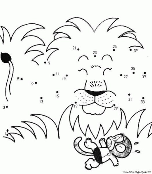 unir los numeros Colouring Pages