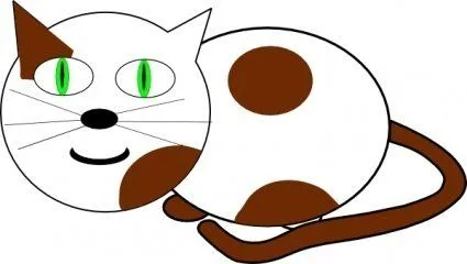 Animales de dibujos animados de gato redondo mamíferos sentado ... Animales de dibujos animados de gato redondo mamíferos sentado ...