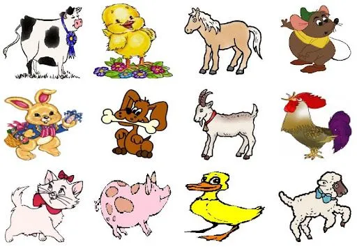 Figuras de animales domesticos y salvajes - Imagui