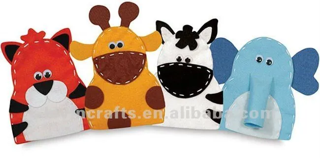 Titeres de animales de fieltro - Imagui