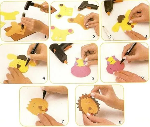 Jirafas infantiles en goma eva - Imagui