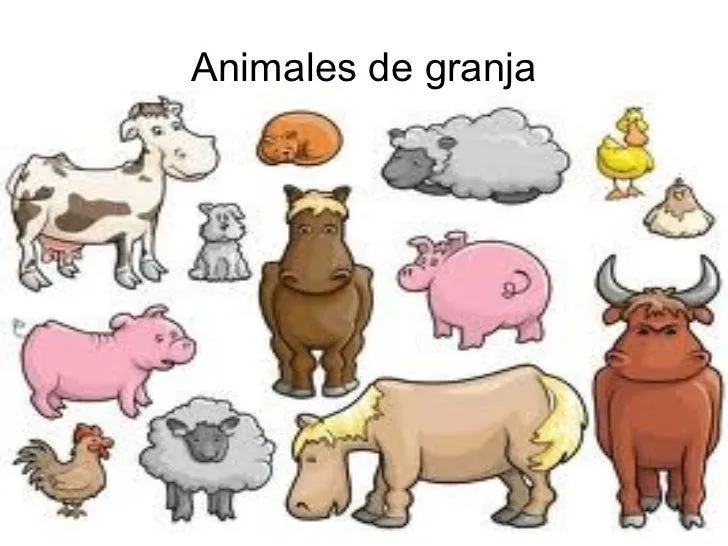 Animales de la granja en inglés y español - Imagui