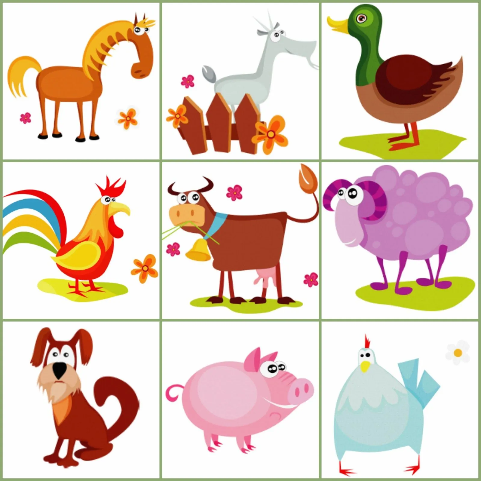Dibujos de animales de granja en color - Imagui