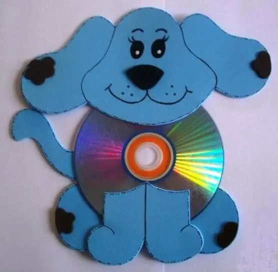 Animales hechos con cd y foami - Imagui