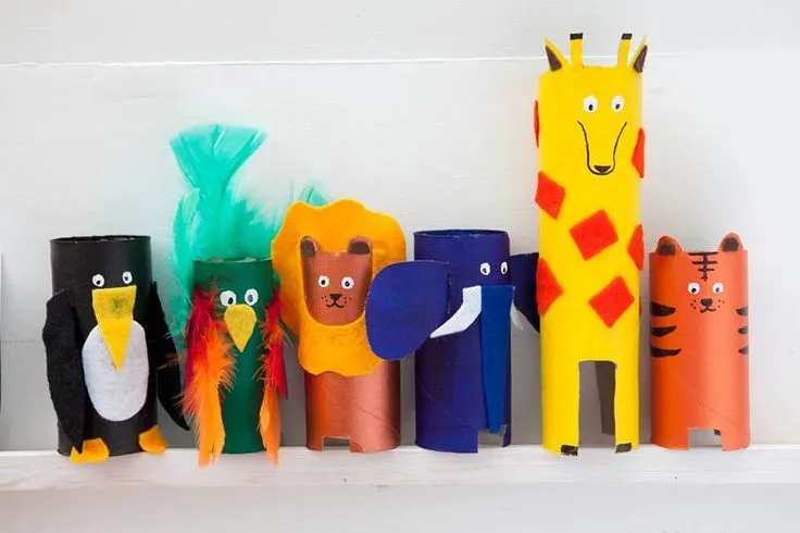 Animales hechos con rollos de papel. | Manualidades con rollos de ... Animales hechos con rollos de papel. | Manualidades con rollos de ...