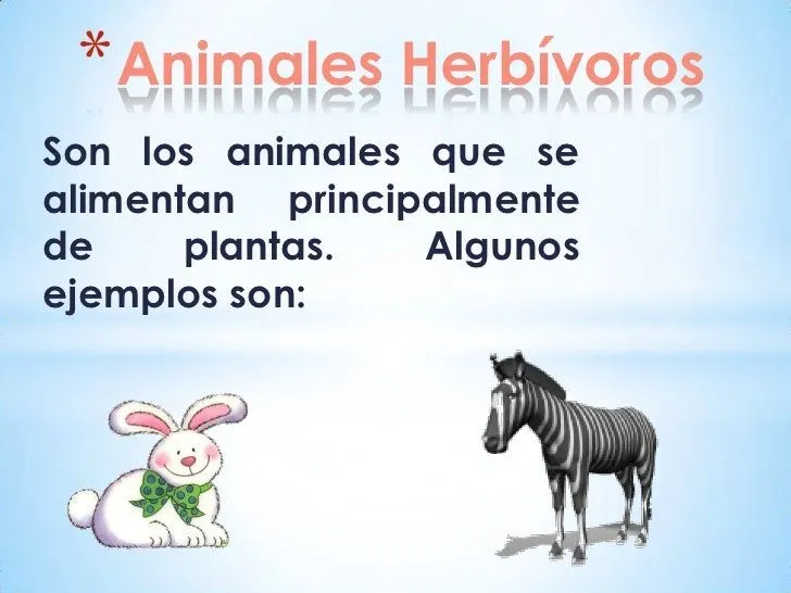 Animales herbívoros