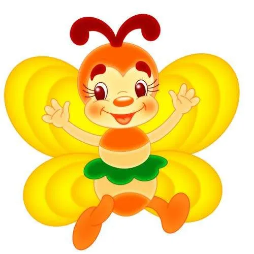 Animales infantiles-Mariposa de colores