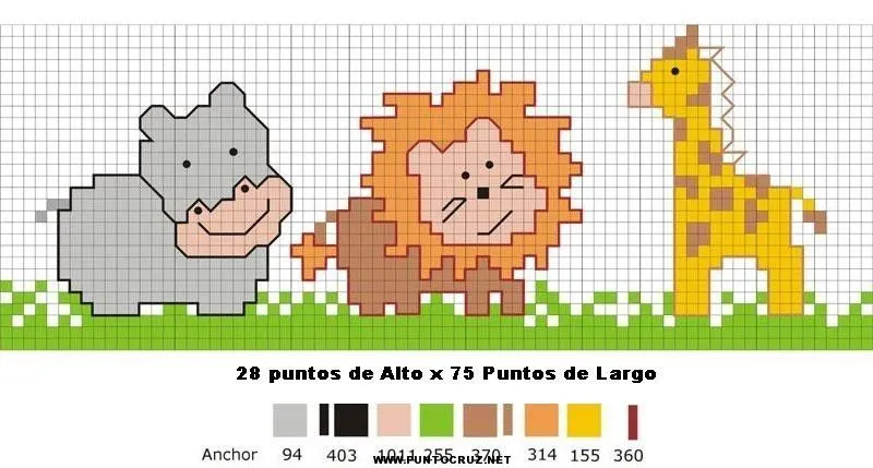 Animales infantiles en punto de cruz | Punto de cruz - Colección ... Animales infantiles en punto de cruz | Punto de cruz - Colección ...
