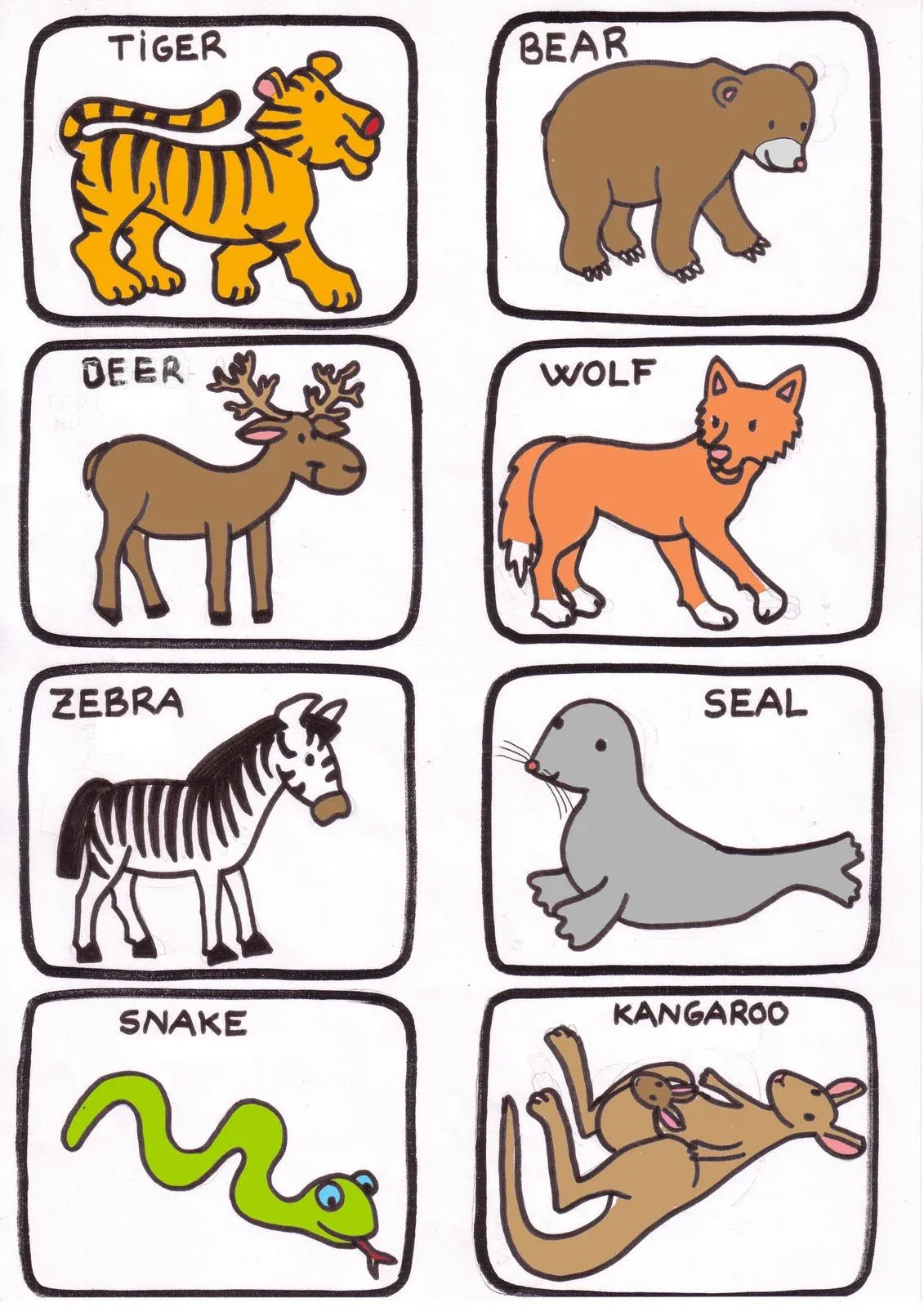 Animales salvajes con sus nombres en inglés - Imagui Animales salvajes con sus nombres en inglés - Imagui